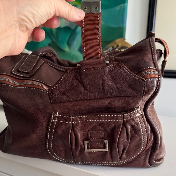 Sissi Rossi Brown Leather Tote Bag - Picture 10 of 16